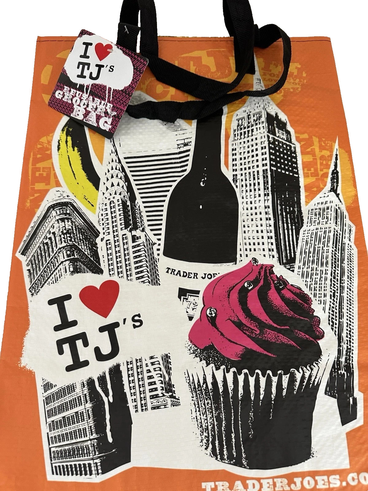 TRADER JOE'S "I ❤️ TJ's" Reusable  Shopping Bag /Tote 6 Gal New