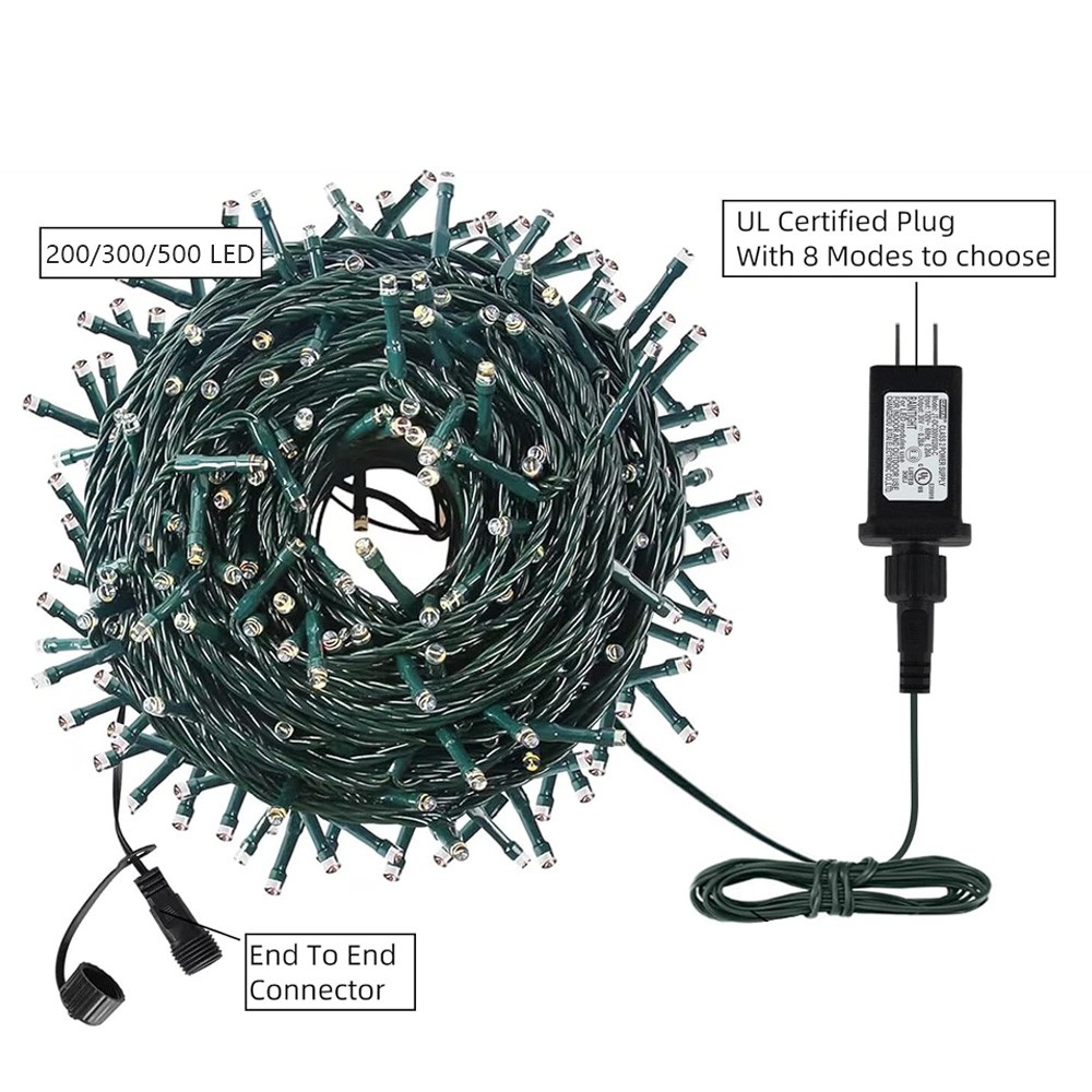 Multicolor Christmas String Lights 200/300/500 LED Christmas Lights Waterproof