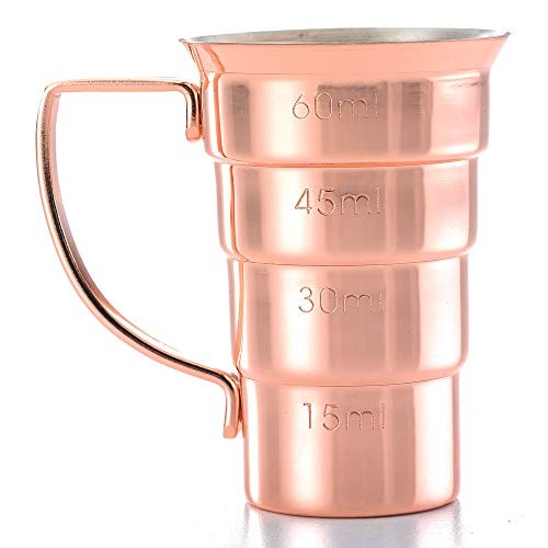 M37108CP Drink Jigger, 2 oz Copper w/Handle