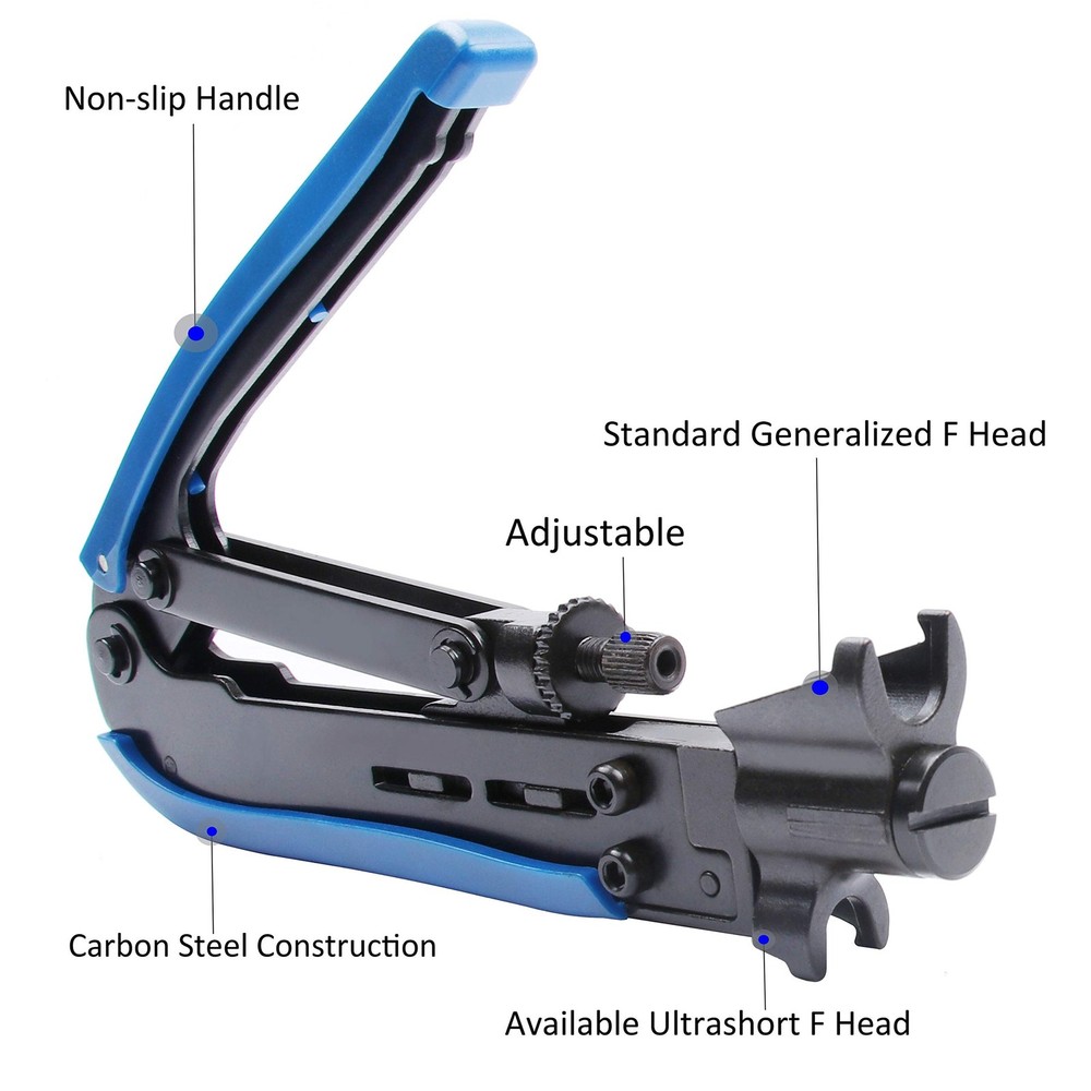 Coax Cable Crimper Kit, Yangoutool Coaxial Compression Tool, Adjustable RG6 R...