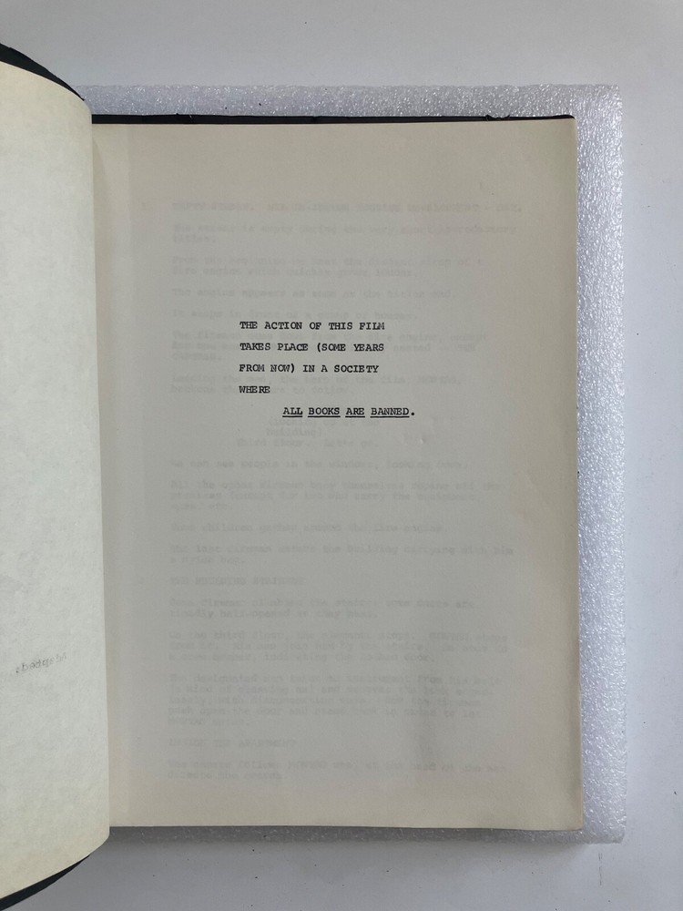 'FAHRENHEIT 451' SCRIPT (1966) TRUFFAUT ORIGINAL AUTHENTIC 'PHOENIX' DRAFT
