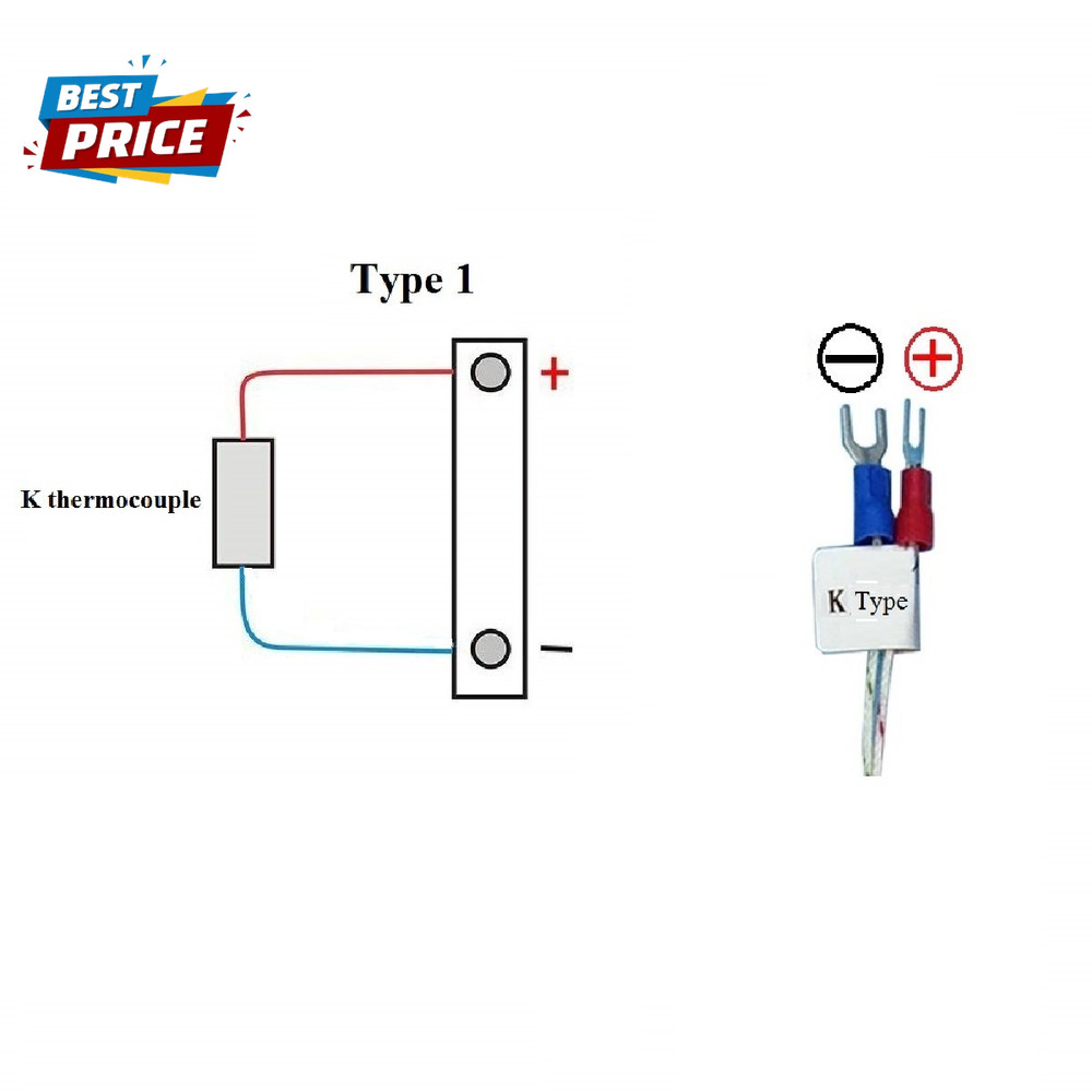 Waterproof K Type Thermocouple - Grounded Temperature Sensor Probe for PID Temp