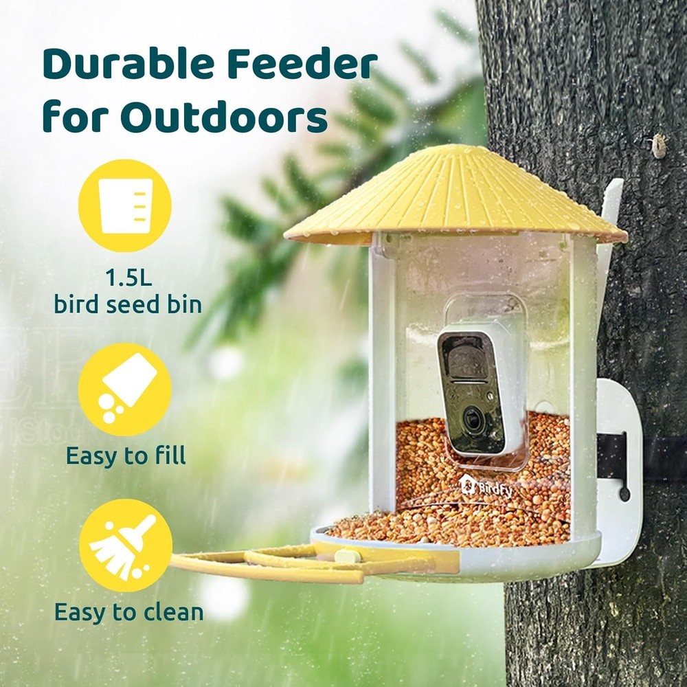 AI Bird Feeder for Live Streaming & Notifications