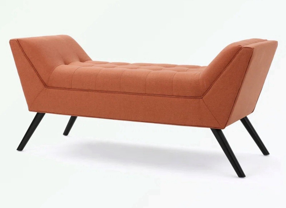 Orange Bench With Arms