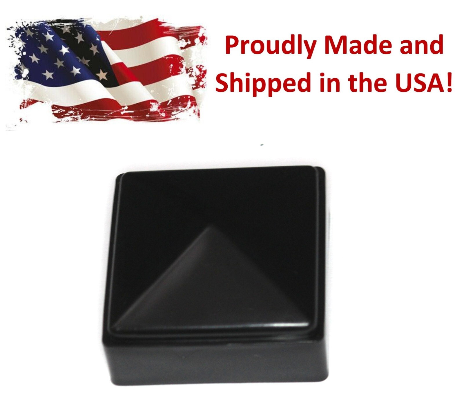 2 x 2 Fence Post Cap Black Plastic Cover for Metal Vinyl Wood Posts