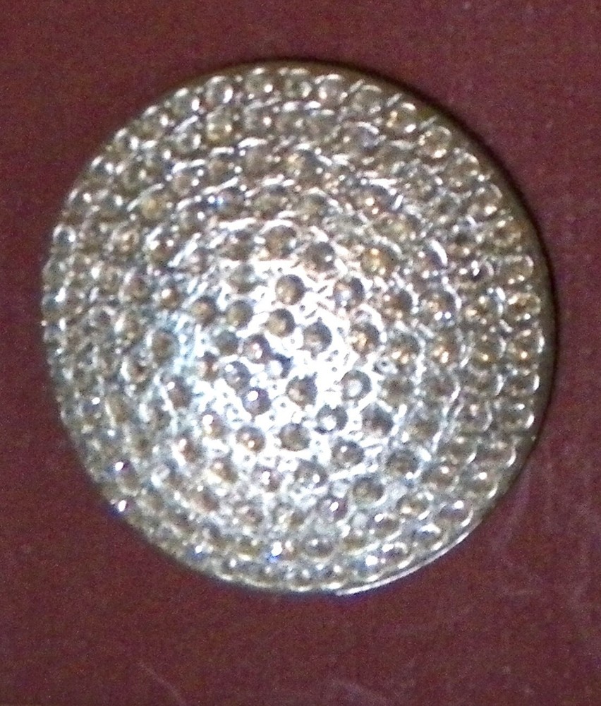 Bb HUGE!!!!! GLITZ Paste in Metal OLD BUTTON backmarked