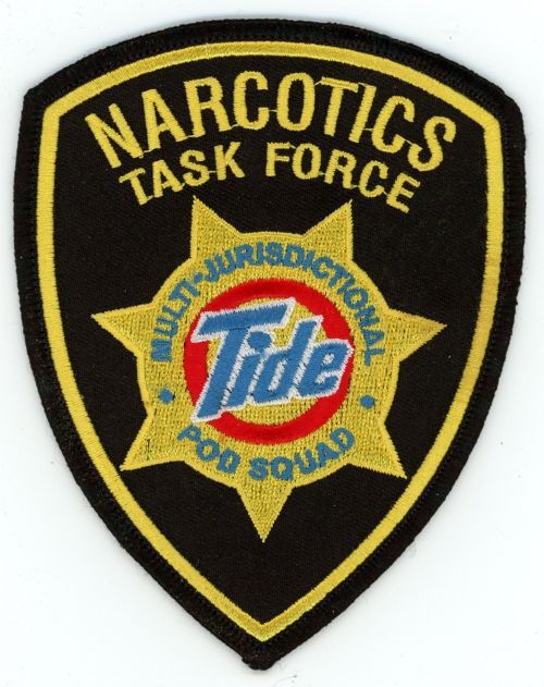 CALIFORNIA CA MULTI JURISDICTIONAL POD SQUAD NARCOTICS TASK FORCE SHOULDER PATCH