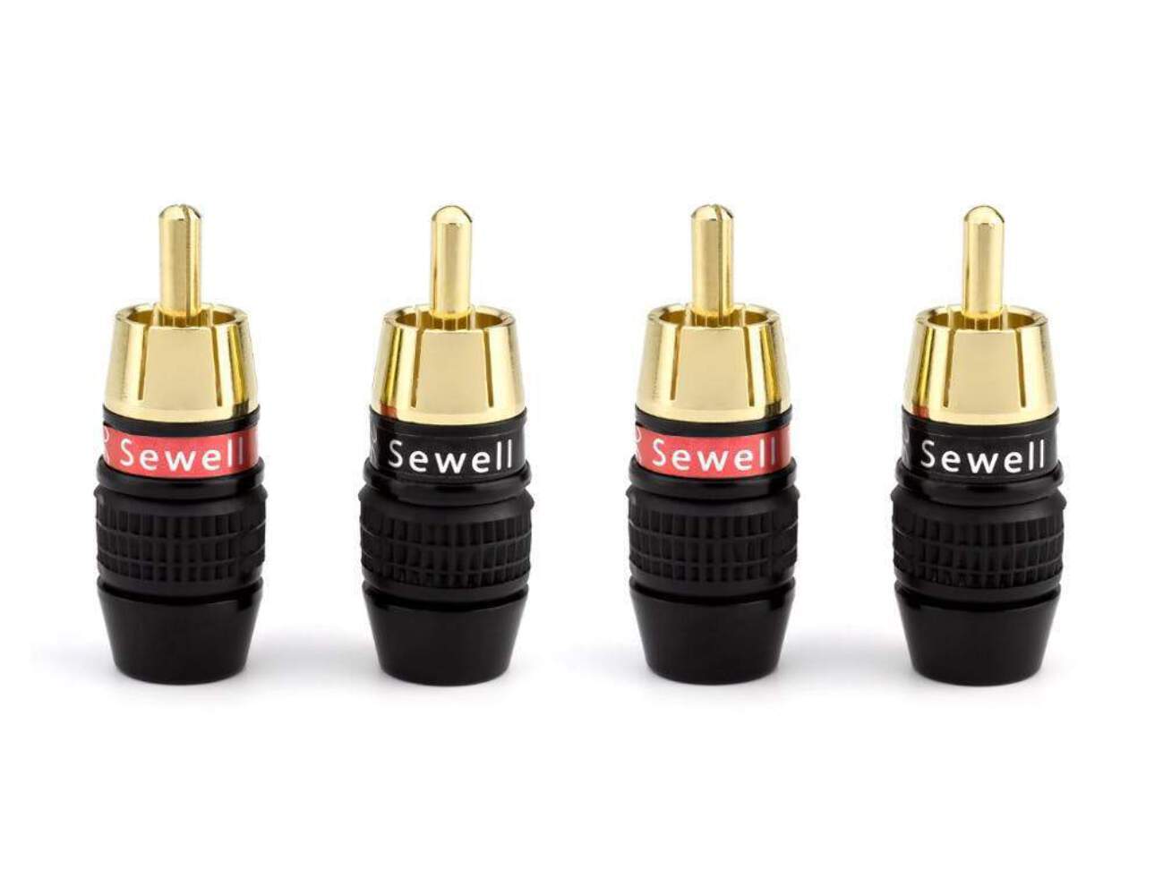 Sewell Deadbolt RCA Plugs, Premium Solderless RCA Plugs
