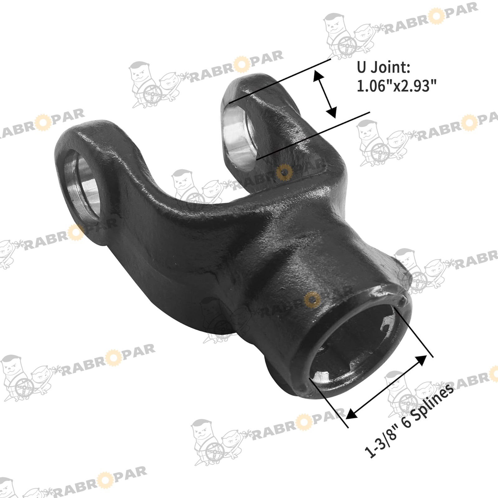 PTO Tractor End Yoke 4 Series 1-3/8 -6 Spline with Quick Disconnect Push Button