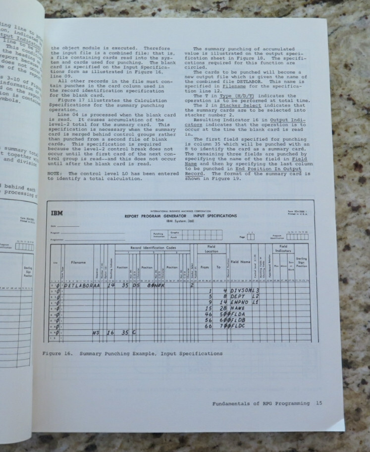 Vintage IBM System / 360 Operating System / RPG Language Dated 1968 / 1969