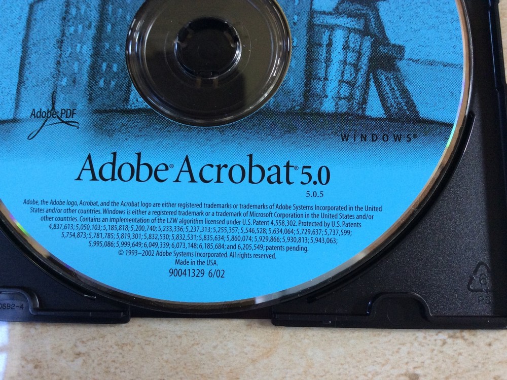 Adobe Acrobat 5.0 Full Version 5.0.5 CD with License Number