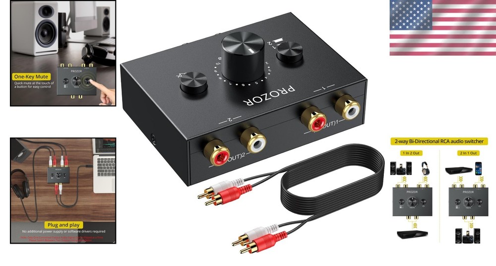 Stereo Audio Selector - Effortless Plug-and-Play