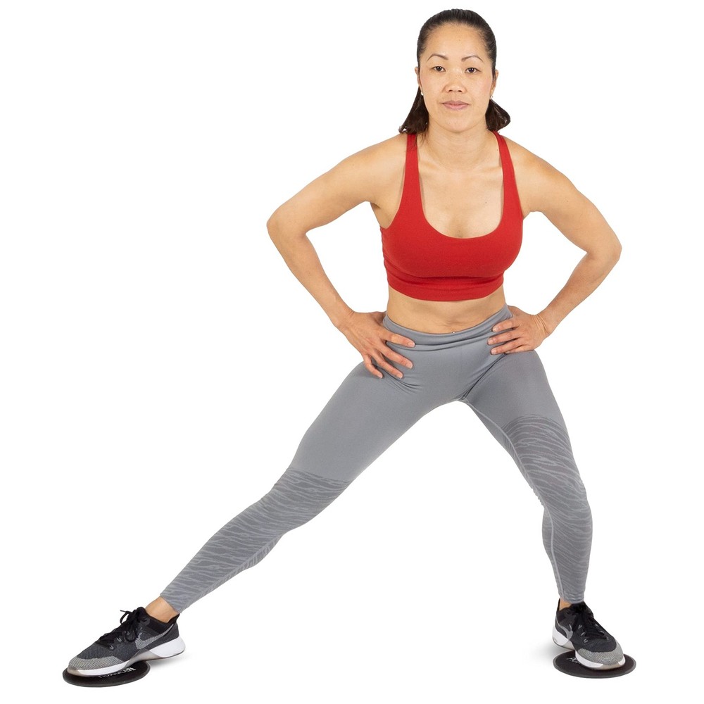 ProsourceFit Core Sliding Exercise Discs, Dual-Sided Sliders for Use on Black