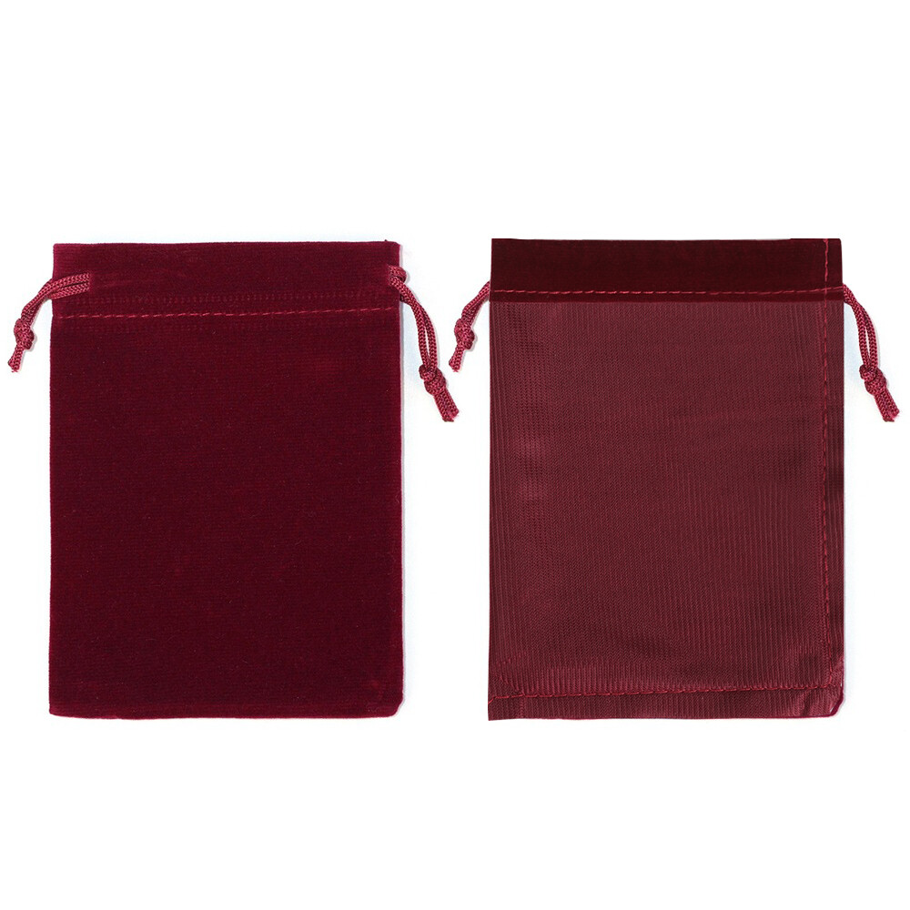 100Pc Lot Velvet Drawstring Velour Pouch Jewelry Baggie Ring Gift Bag Pouch Sets