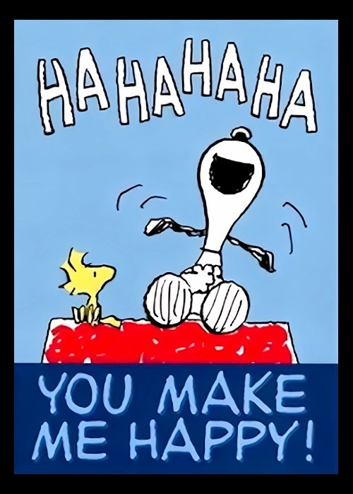 Ha Ha Ha You Make Me Happy! Snoopy Refrigerator Fridge MAGNET