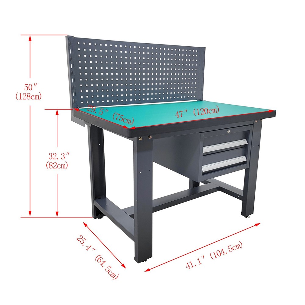 Anti-static Workbench Factory Assembly Line Operating Table Double Drawers
