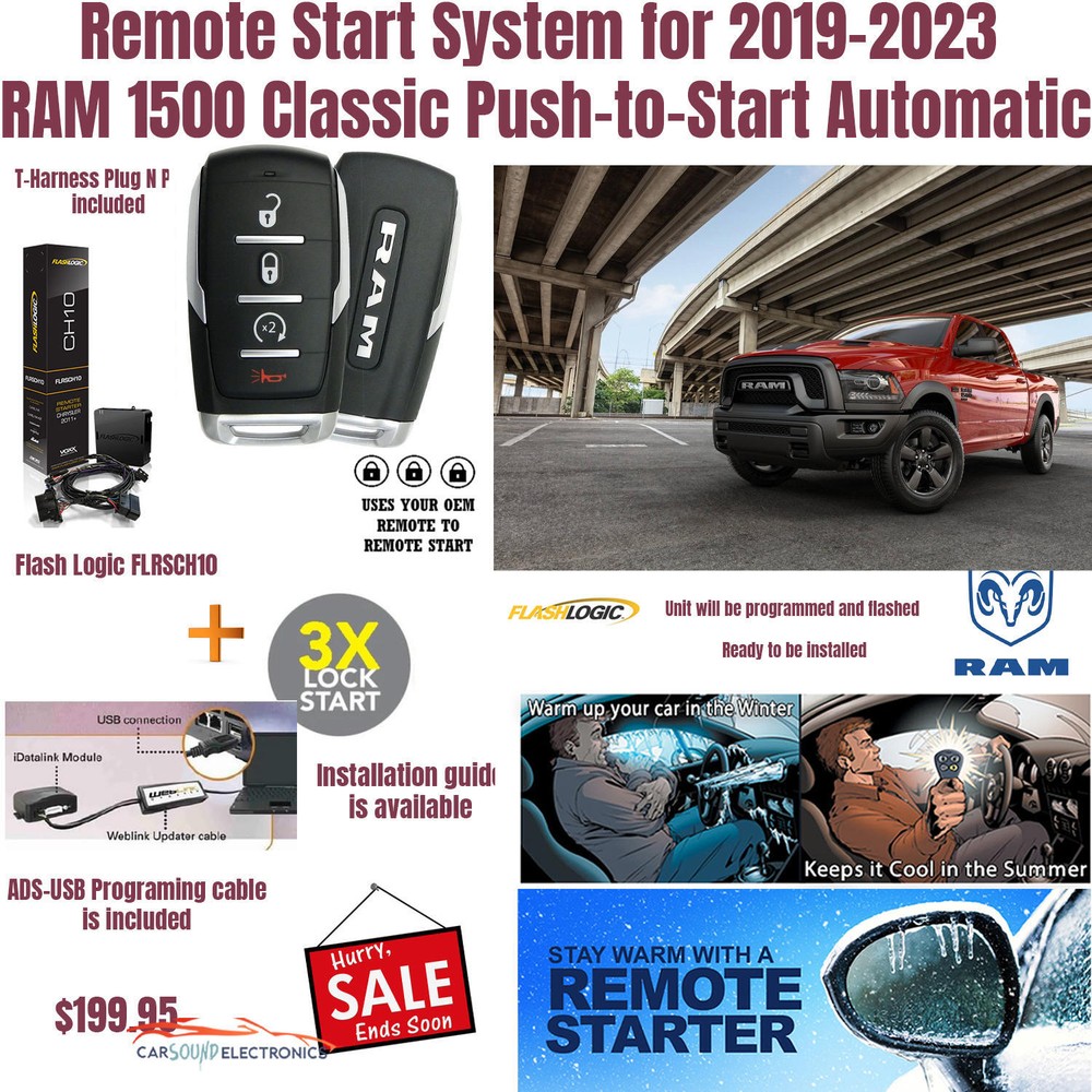 Remote Start System for 2019-2023 RAM 1500 Classic Push-to-Start Automatic