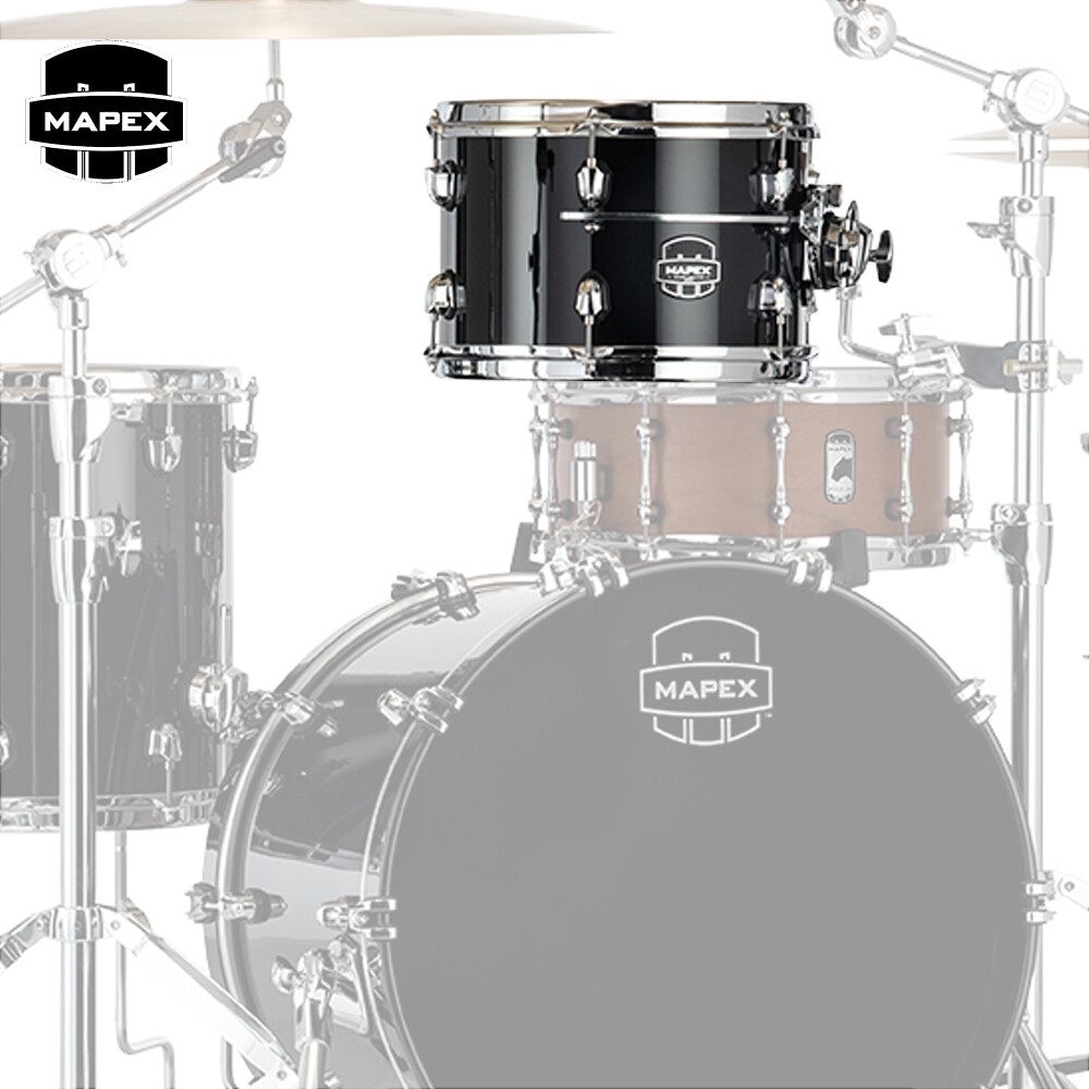Mapex Saturn Evolution 10" x 7" Maple Mounted Tom Piano Black Lacquer SET1007MPB