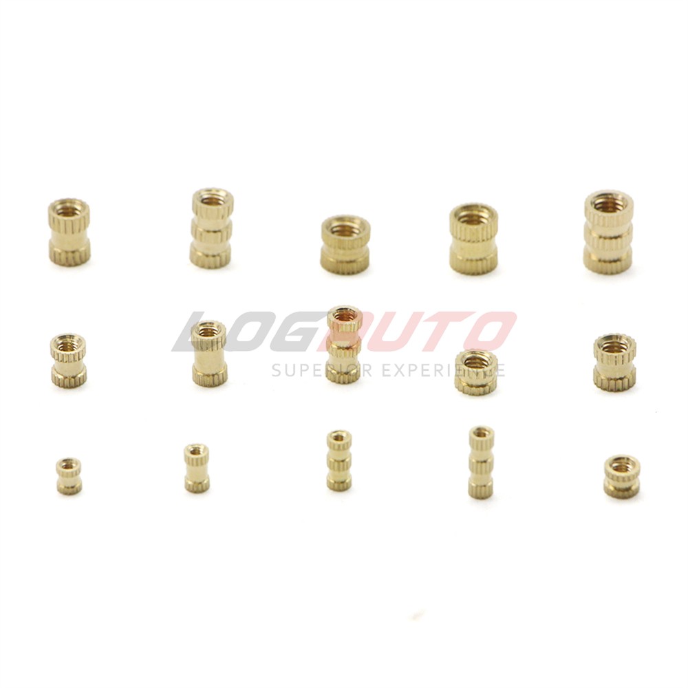370Pcs Female Thread Solid Brass Knurled Nuts Threaded Insert Embedment M2-M5