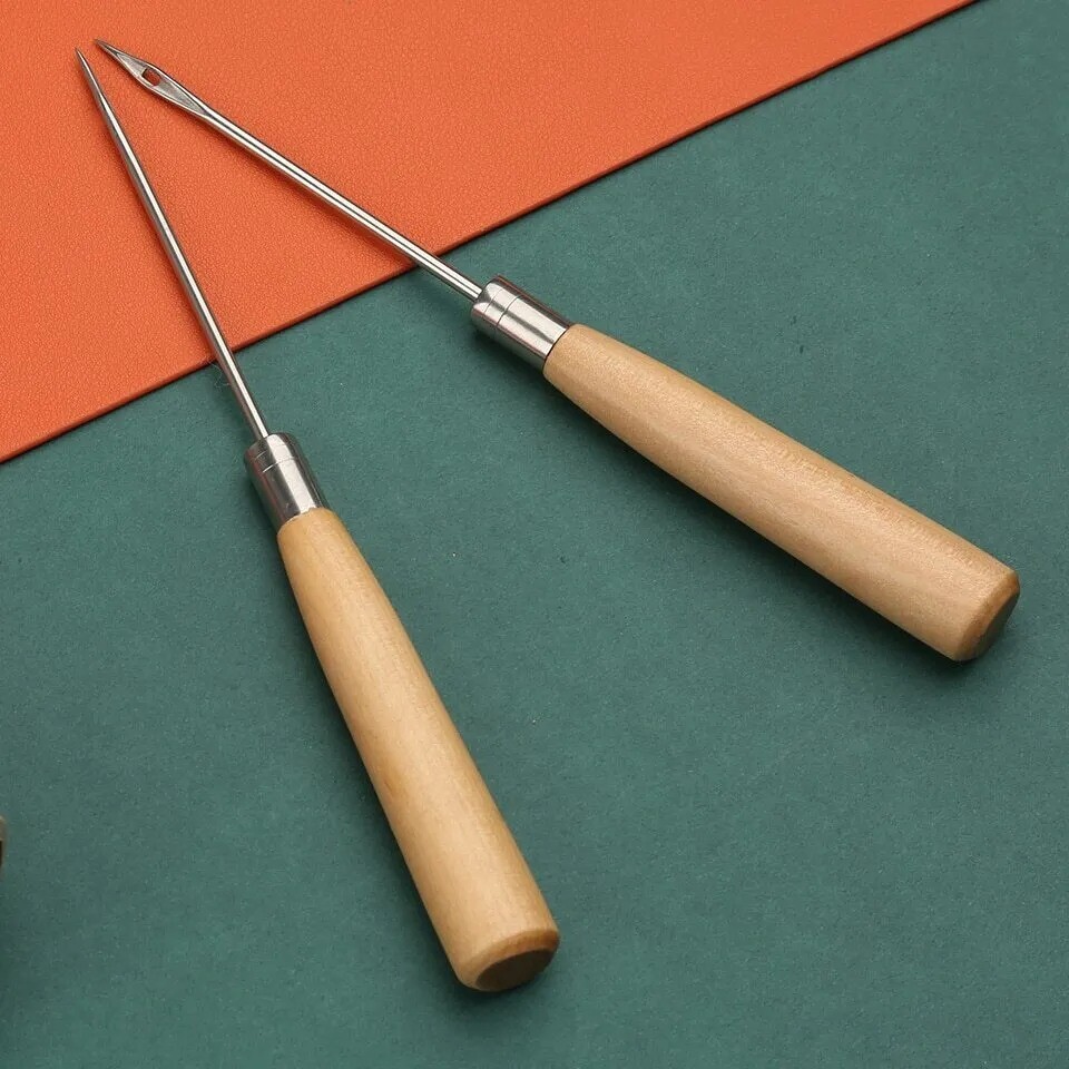 Leather Sewing Kit With Hand Speedy Stitcher Sewing Awl Waxed Thread Repair Tool