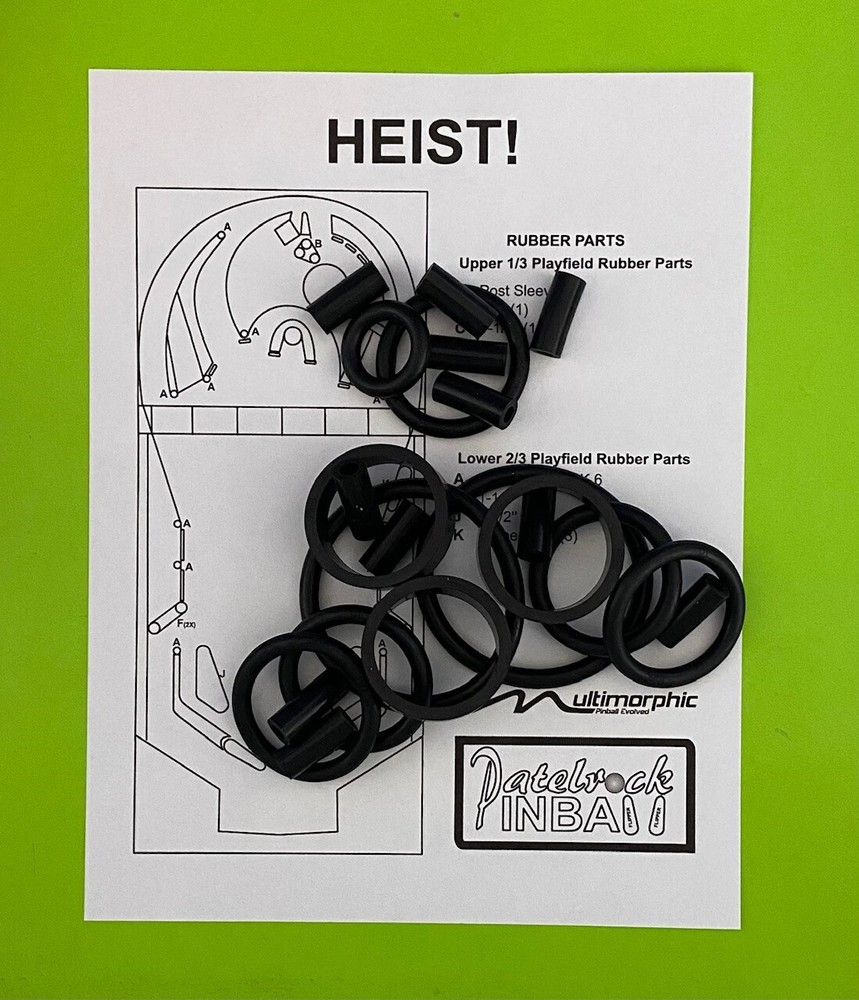 P3 Multimorphic Heist Pinball Machine Silicone / Rubber Ring Kit