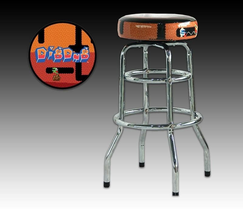 Dig Dug 30" Chrome Barstool