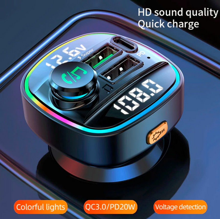 Bluetooth 5.0 FM Transmitter Car MP3 Player 2 USB Charger Receiver Adapter Kit