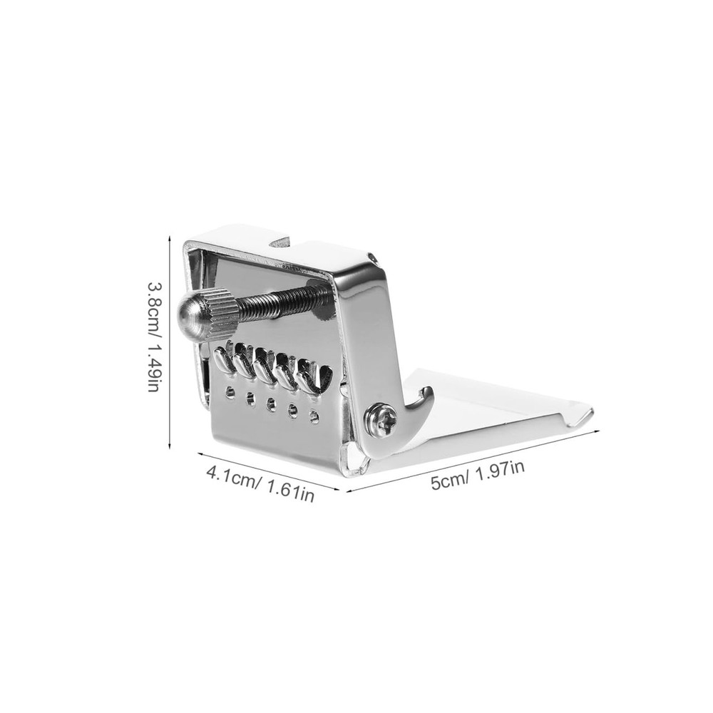 HEALLILY 5 String Banjo Tailpiece, Chrome Plated Alloy Replacement Accessory ...