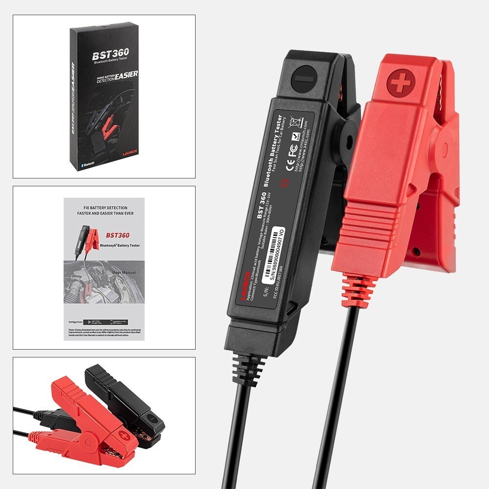 LAUNCH BST360 Car Battery Tester Clip Diagnostic Work For X431 V/V+/PRO3S+/IOS*^