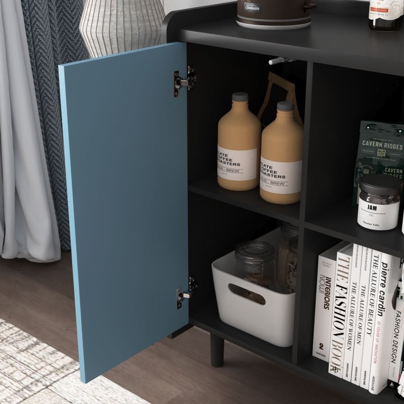 Sideboard Buffet Kitchen Storage Cabinet Console Table with 2 Doors,2 Drawers US