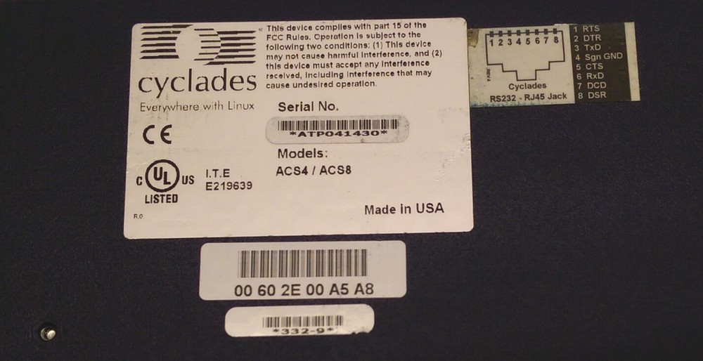 Cyclades Alterpath 4-port Advanced Console / Terminal Server ACS4