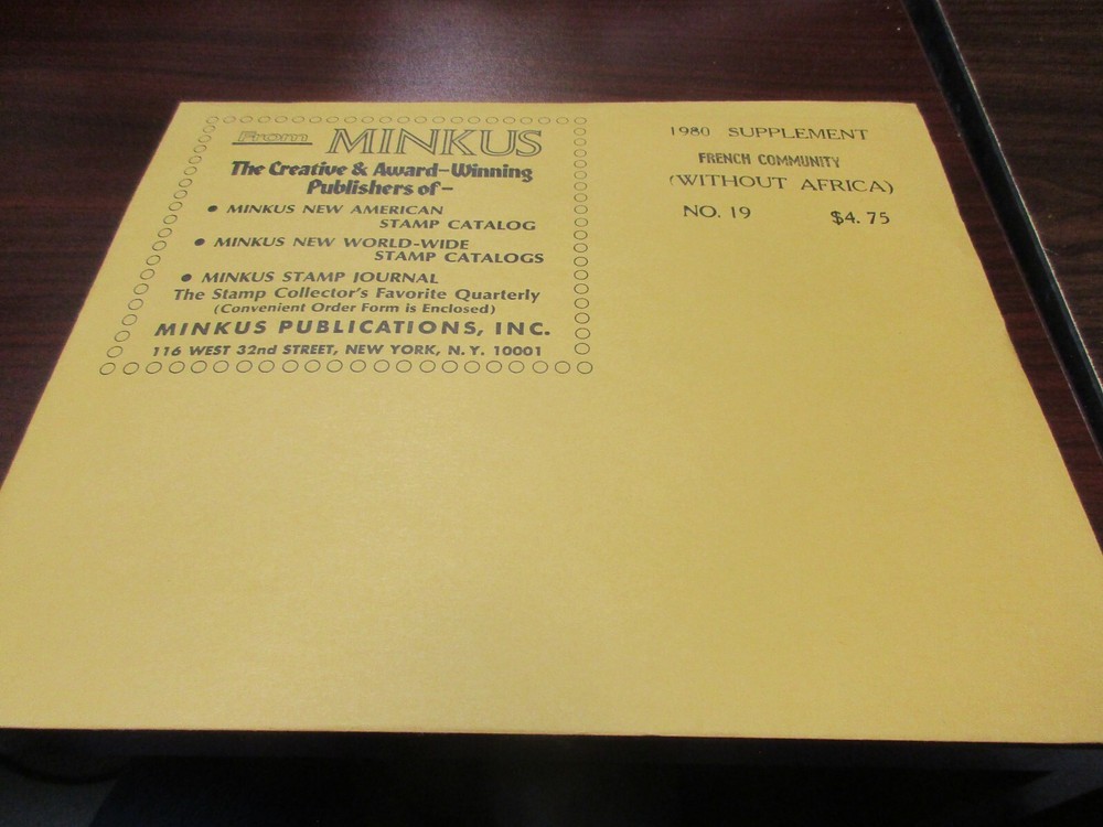 "MINKUS"  ALBUM PAGES 1980  SUPPLEMENT FRENCH COMMUNITY  #19  W/FREE SHIPPING!!!