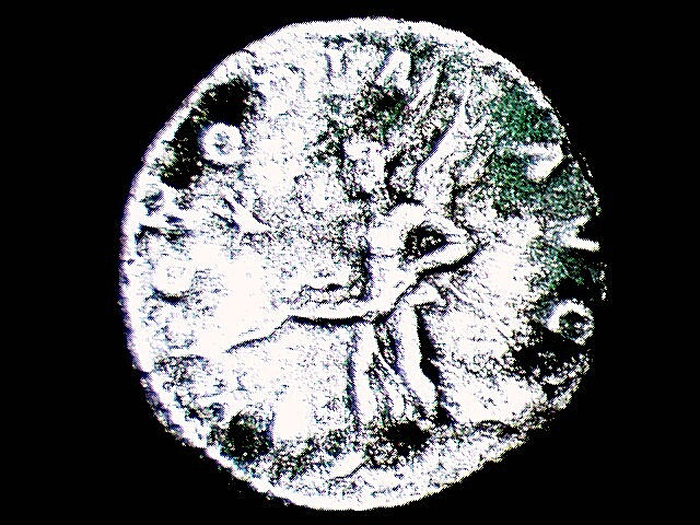 Elagabalus 222AD. AR SILVER Denarius VICTORY #95
