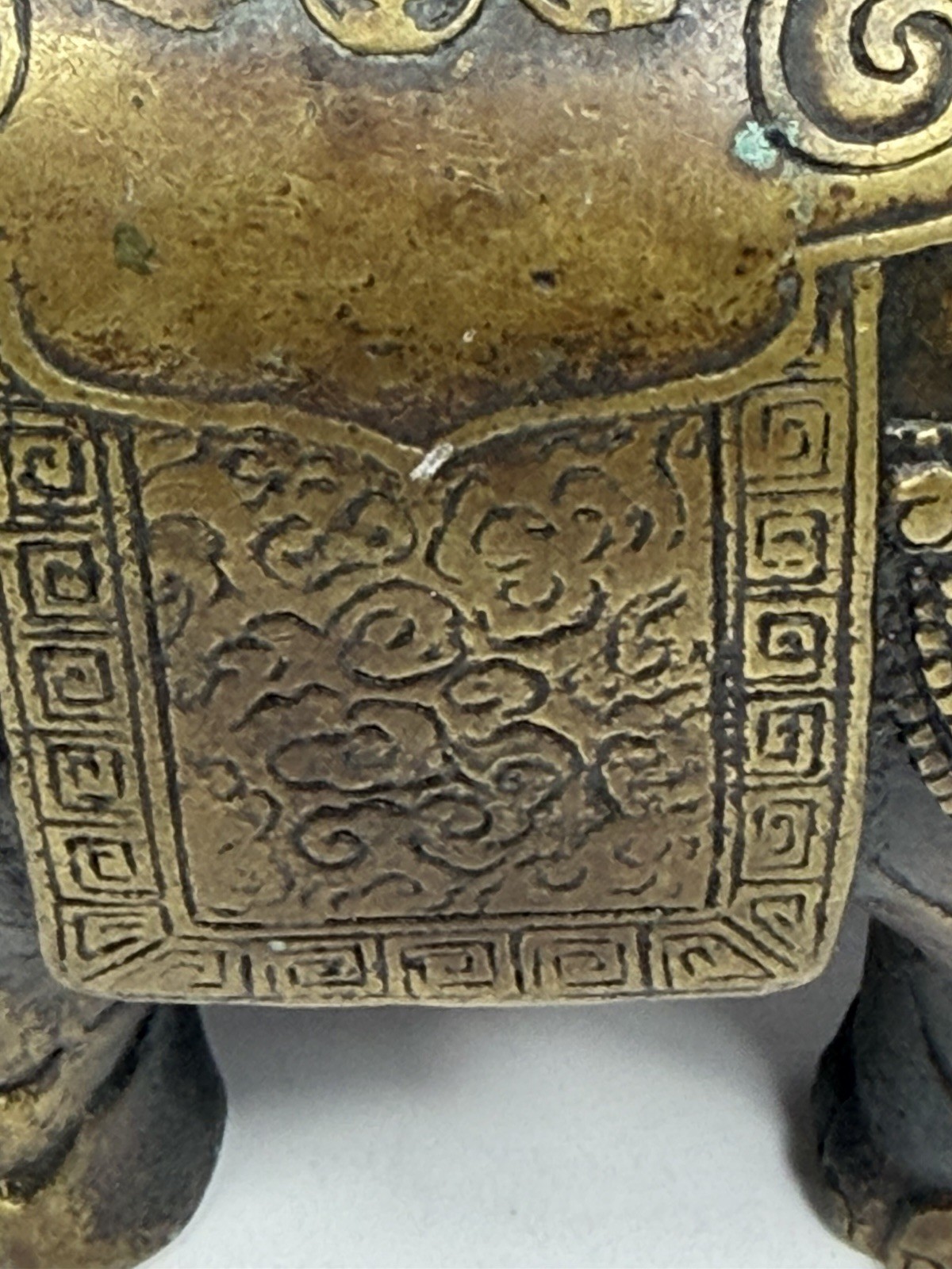 Vintage Chinese Bronze Elephant Censer Incense Burner Vase 7.5” Tall Heavy