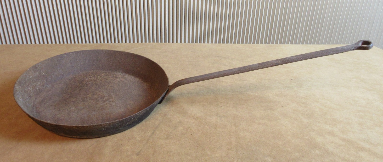 Antique Civil War Large Iron Camp Skillet Frying Pan 1860s