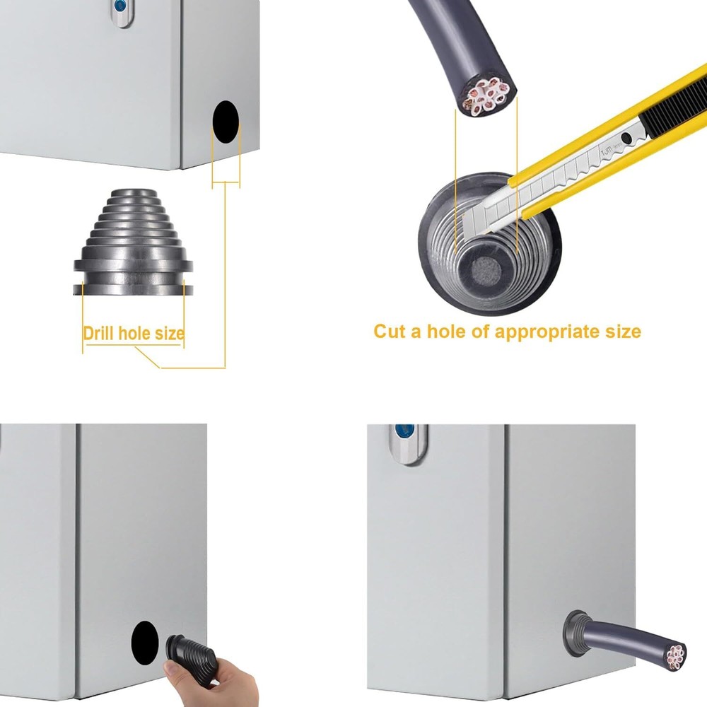 Rubber Grommets Wire Protection,Closed Grommet,Firewall Solid Closed...