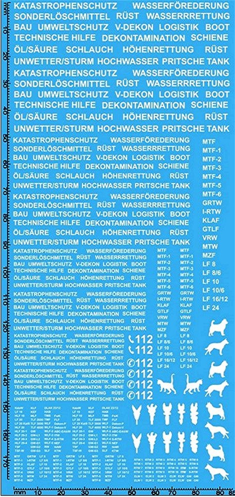 Phosphorescent Emergency Services DE 07 Decal 1:87