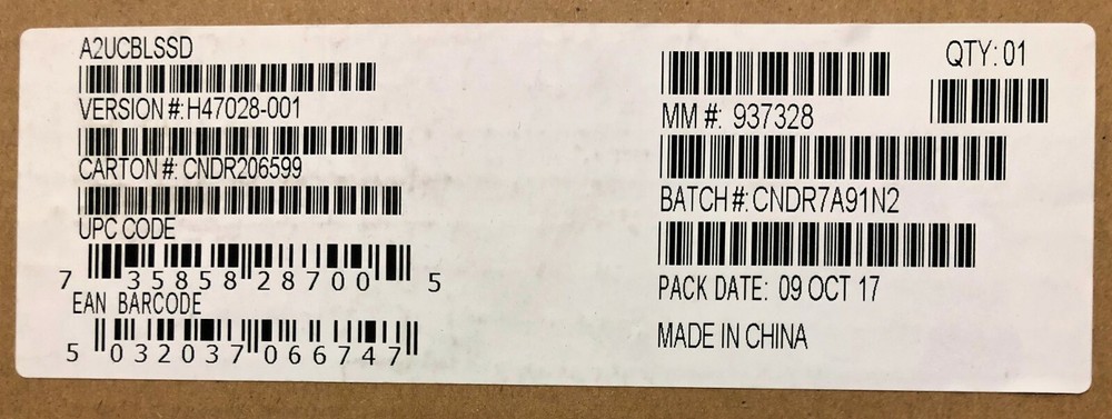 Intel A2UCBLSSD Cable kit NEW OPEN BOX