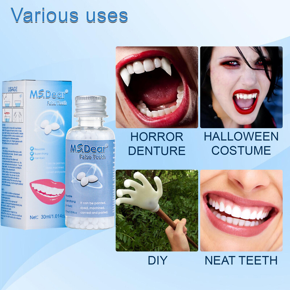 2X Tooth Repair Kit - Temporary Teeth Replacement Kit for Missing & Broken Teeth
