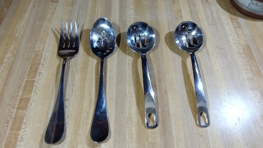 (2) Faberware Serving Spoons plus Big Fork and Spoon!