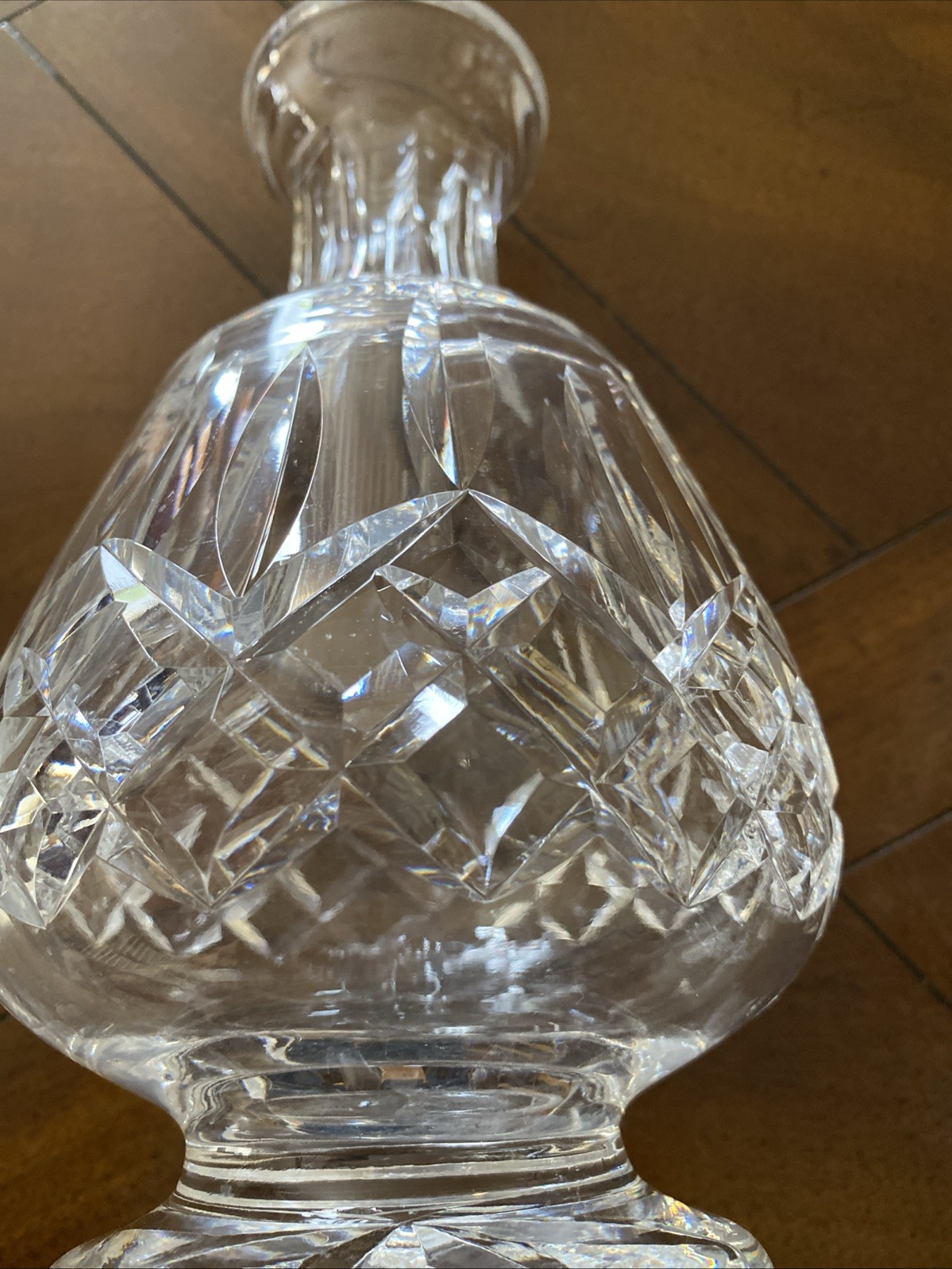 Set Of 2 Waterford Lismore 12" Crystal Liquor Brandy Decanters W/Stoppers Signed