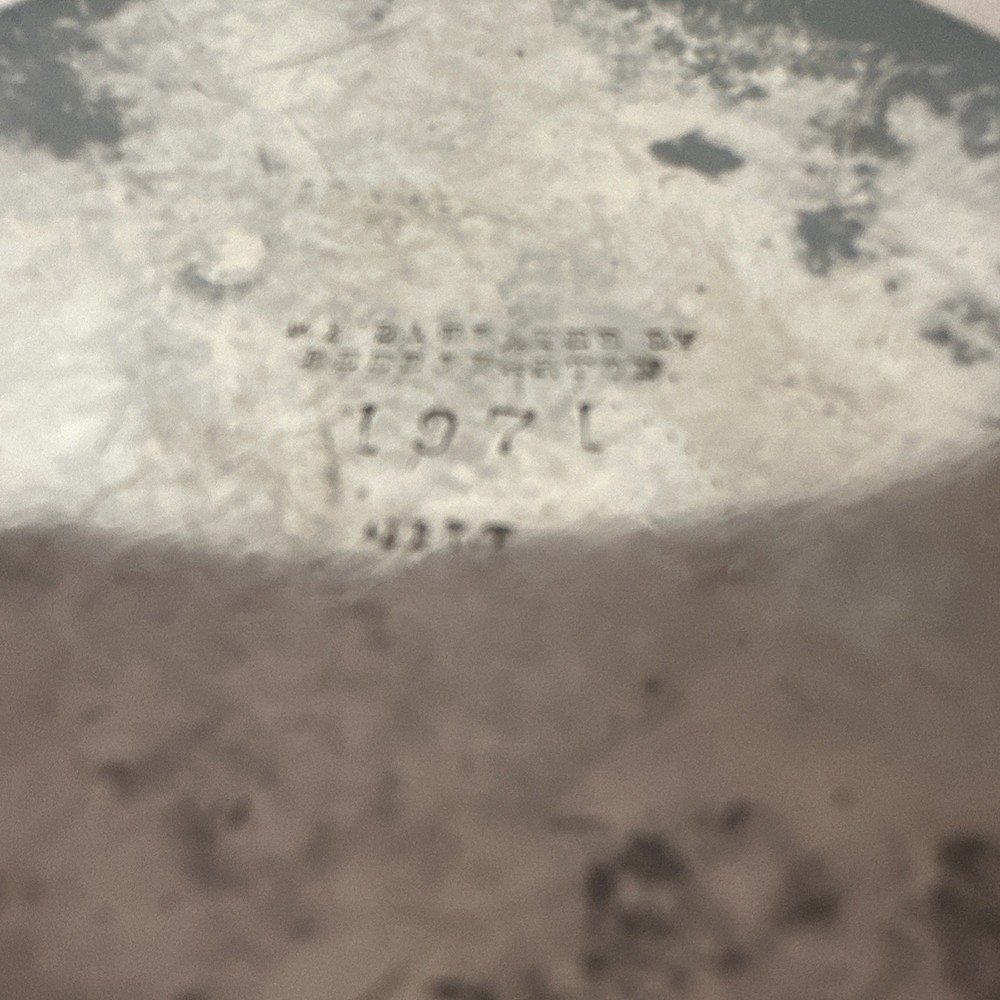 VTG Reed & Barton Silverplate Cup Mug Ornate Repoussé 1971 Gilt Floral Cherub