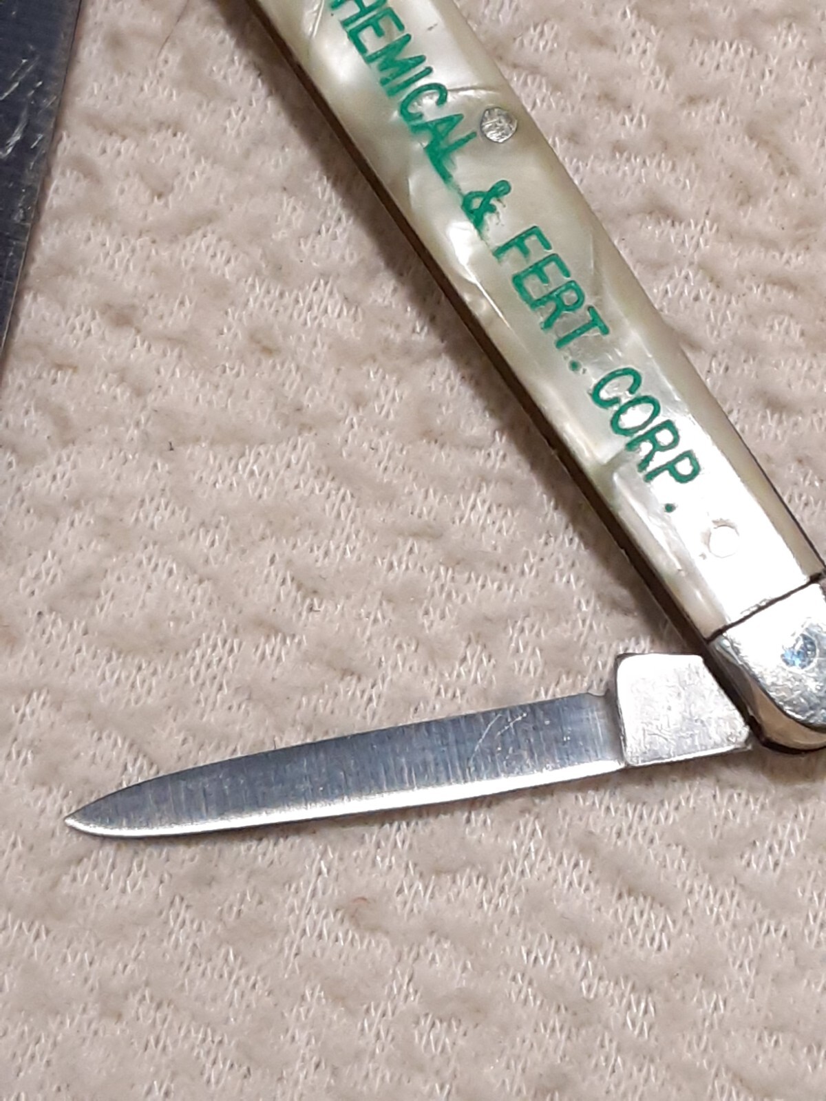 VINTAGE MURCOTT GERMANY ADVERTISING POCKET KNIFE MILLER FERTILIZER CORP BALTO MD