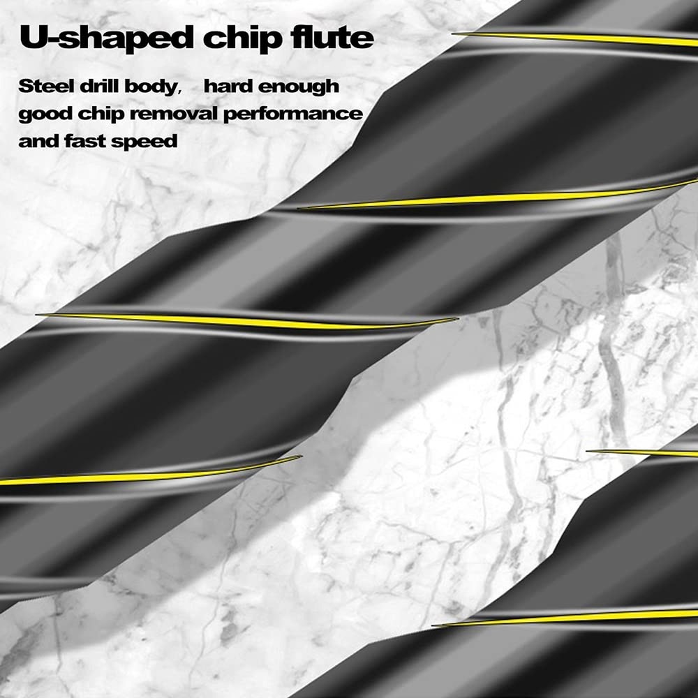 6PCS Ceramic Tile Drill Bits, JOERIC Masonry Drill Bits Set for Glass, Brick,...