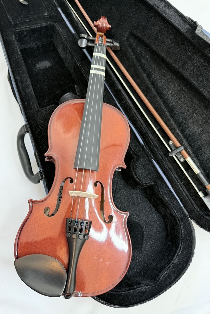 Small Violin Solid Wood with Case and Bow