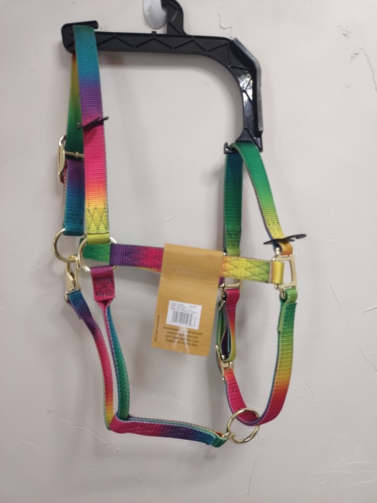 Adjustable Hamilton Halter LARGE 1100-1600lbs solid brass Hardware