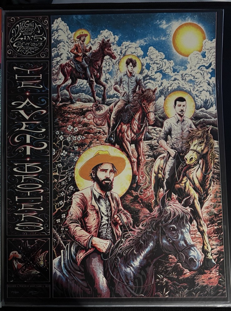 The Avett Brothers Richmond VA June 9th 2019 Show Poster