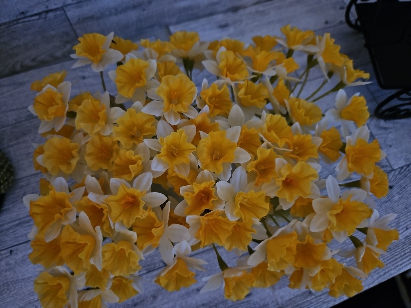 Byers Choice Caroler Signed Lady 15" Tall Daffodils Metal Cart Spring Easter