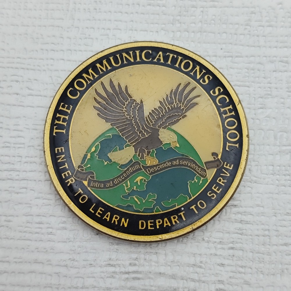 The Communications School Training Commo Officers Challenge Coin