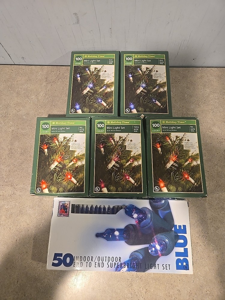 Holiday Time Mini Lights Lot